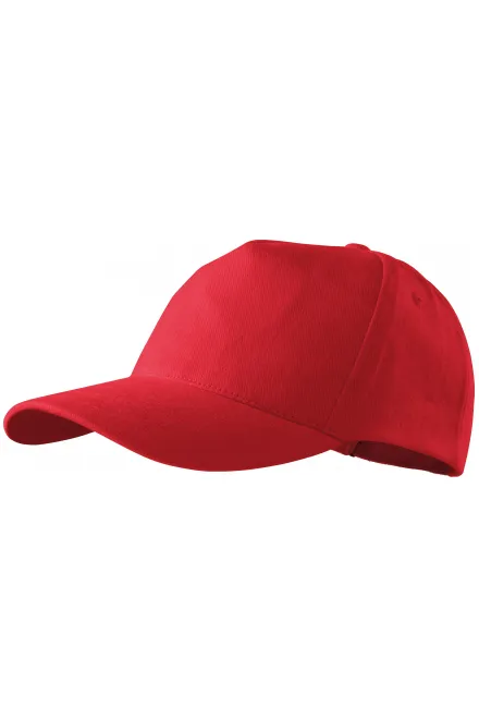 5-dijelna bejzbolska kapa, crvena