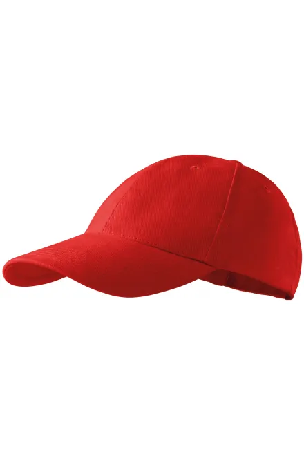 6-dijelna bejzbolska kapa, crvena