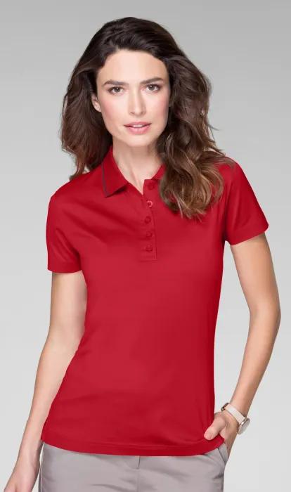 Ženska elegantna mercerizirana polo majica, formula red