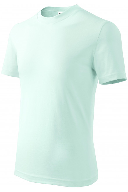 Dječja jednostavna majica, ledeno zelena, majice s kratkim rukavima