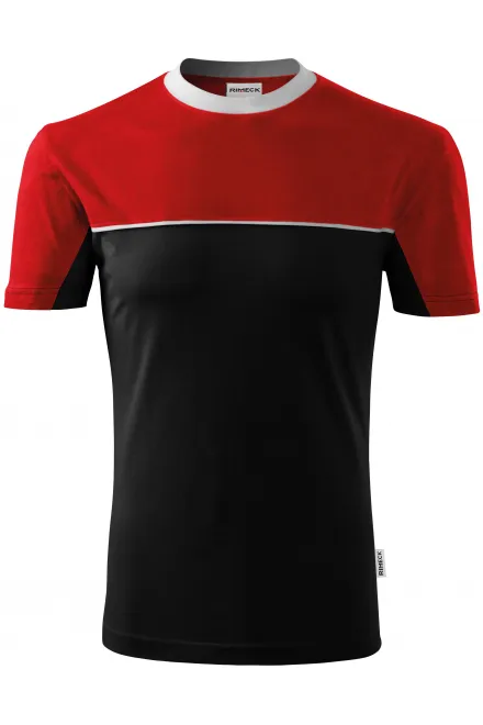 Dvobojna pamučna majica - crno, L