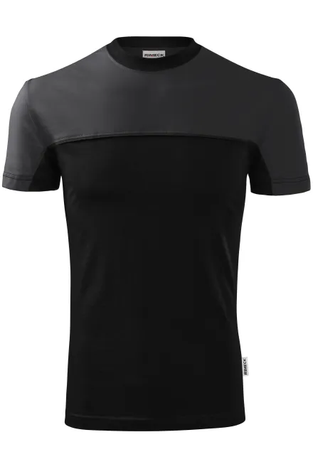 Dvobojna pamučna majica - ebanovina siva, L