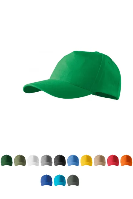 5-dijelna bejzbolska kapa, trava zelena