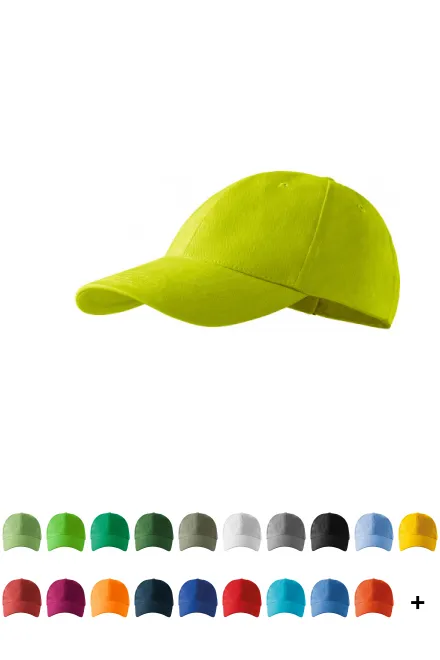 6-dijelna bejzbolska kapa, limeta zelena