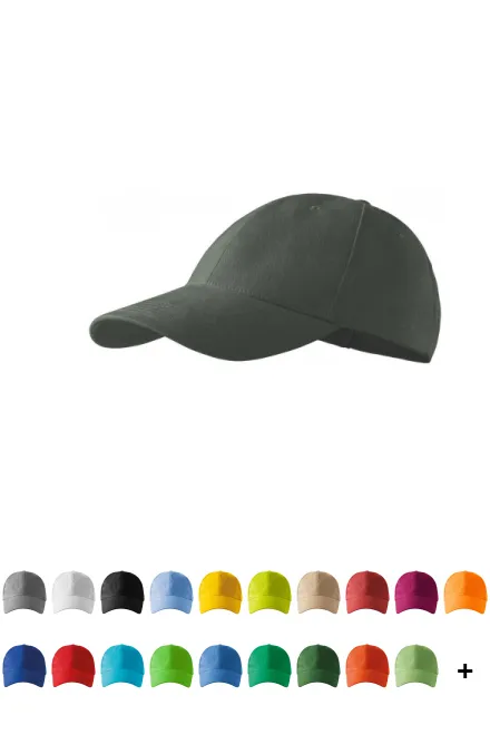 6-dijelna bejzbolska kapa, tamni škriljevac