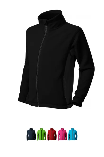 Dječja jakna od kontrasta od flisa, crno