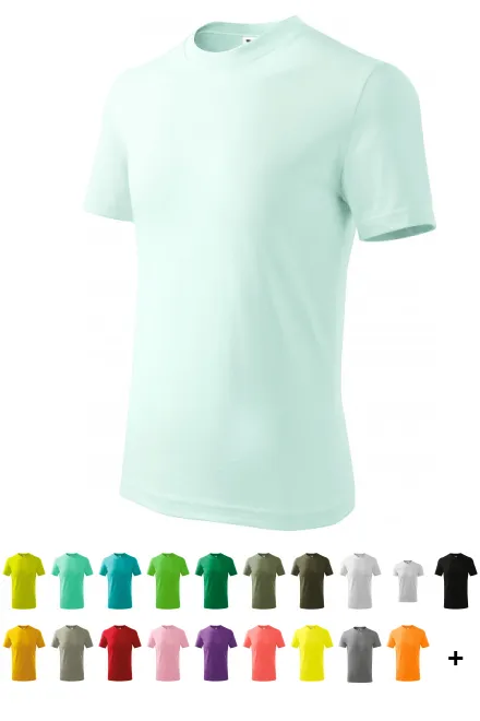 Dječja jednostavna majica, ledeno zelena