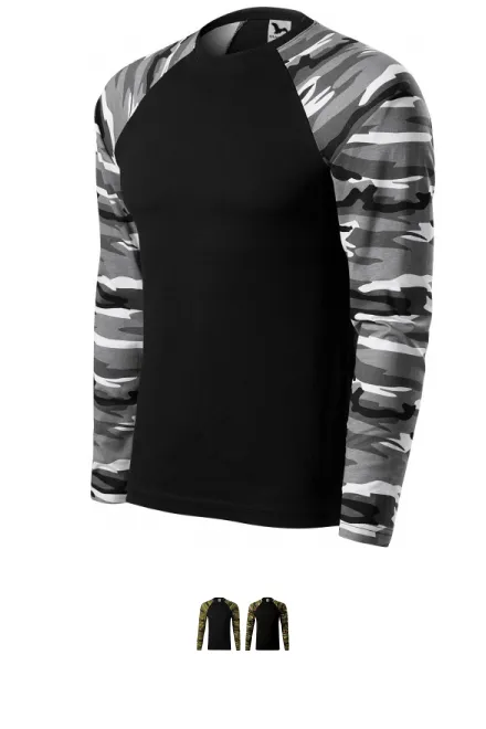 Kamuflažna majica dugih rukava, maskirno siva