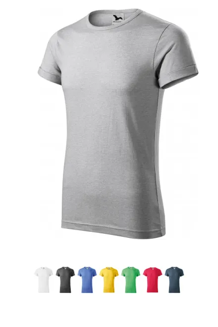 Muška majica s zavrnutim rukavima, srebrni mramor