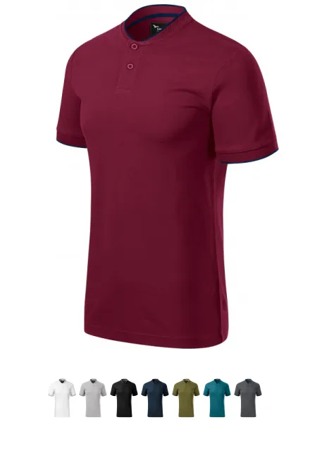 Muška polo majica s bomber kragnom, garnet
