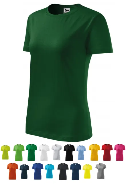 Ženska klasična majica, tamnozelene boje