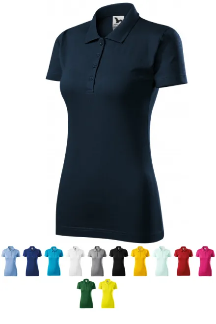 Ženska polo majica slim fit, tamno plava