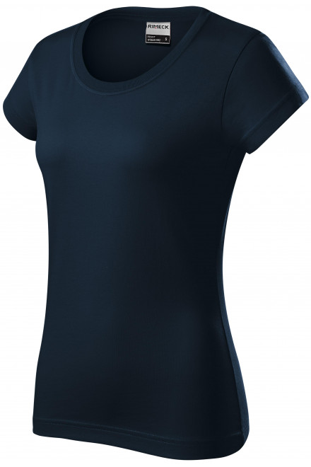 Izdržljiva ženska majica u teškoj kategoriji, tamno plava, majice s kratkim rukavima