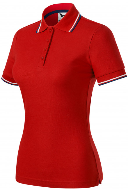 Klasična ženska polo majica, crvena, jednobojne majice