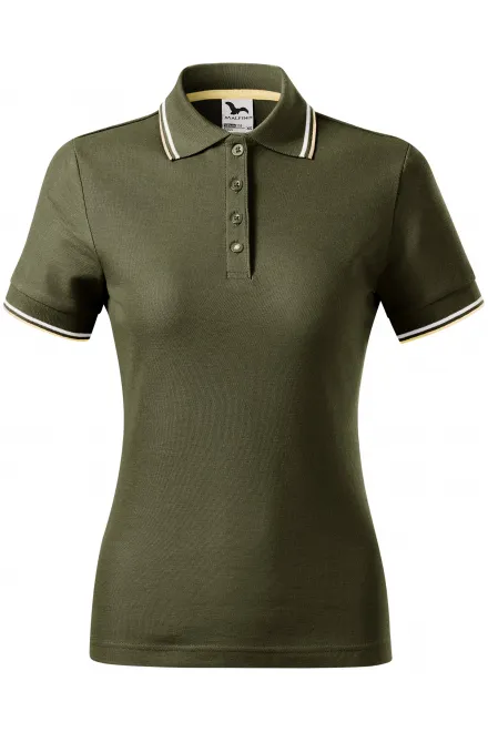 Klasična ženska polo majica - military, XS