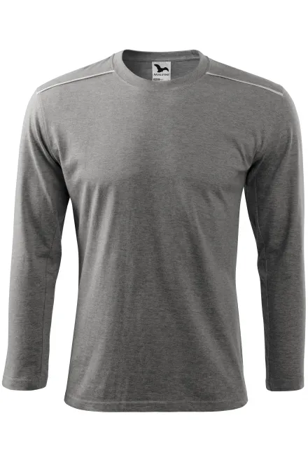 Majica s dugim rukavima - tamno sivi mramor, 3XL