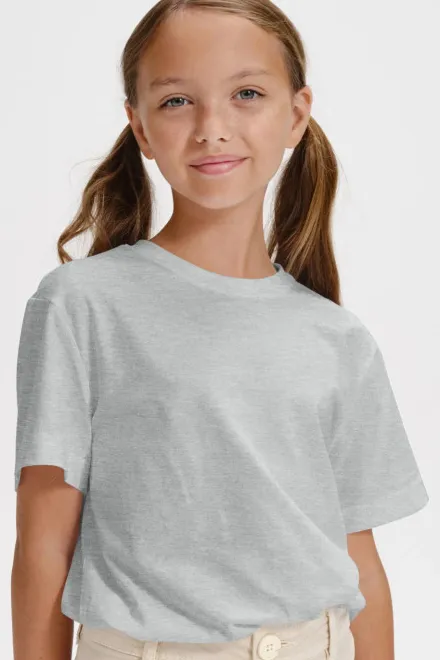 Dječja jednostavna majica, svijetlo sivi mramor