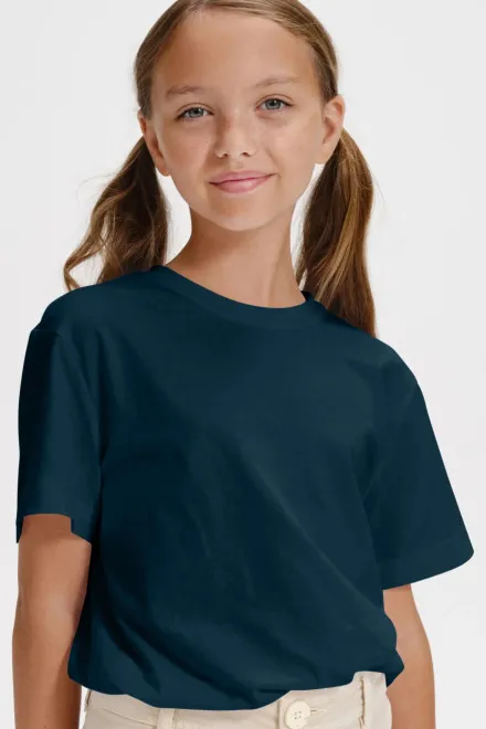 Dječja jednostavna majica, tamno plava