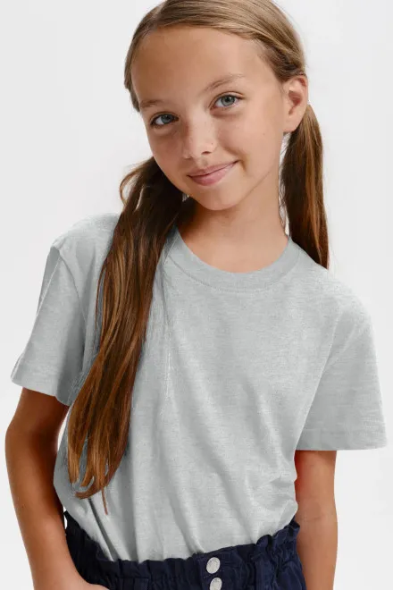 Dječja lagana majica, svijetlo sivi mramor