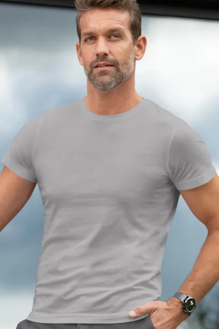 Ekskluzivna muška majica, srebrno siva