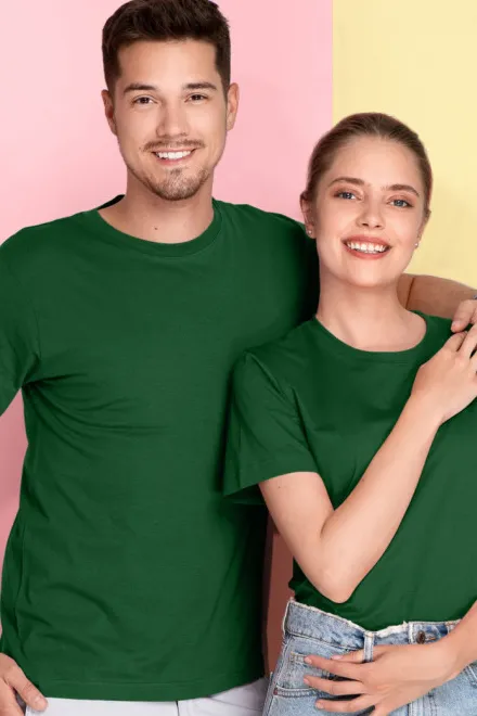Lagana majica kratkih rukava, tamnozelene boje