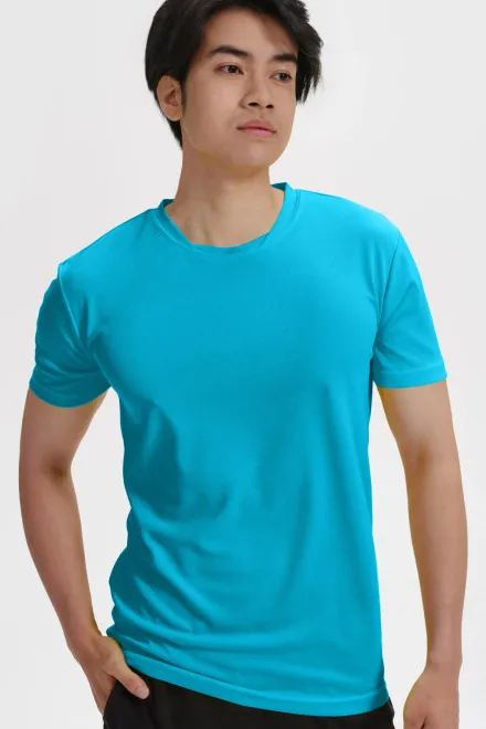 Majica s asimetričnim izrezom, tirkiz