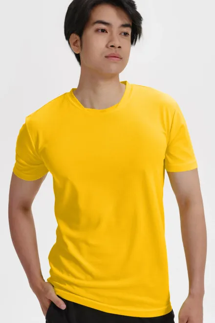 Majica s asimetričnim izrezom, žuta boja