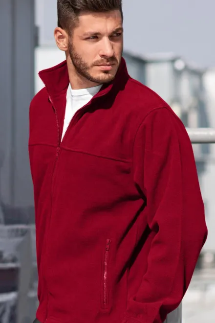 Muška flisova jakna, marlboro crvena