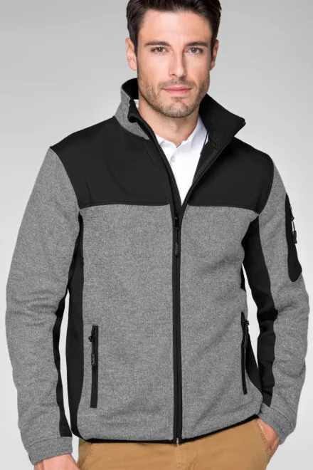 Muška jakna za slobodno vrijeme, svijetlo pleteno sivo