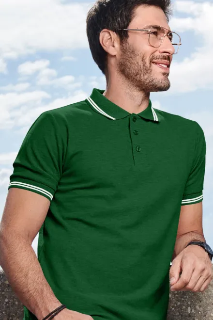 Muška kontra majica polo, tamnozelene boje