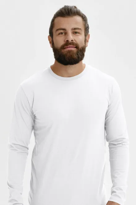 Muška majica dugih rukava, bijela