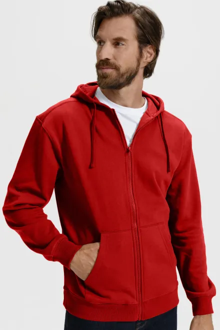 Muška trenirka s kapuljačom, crvena