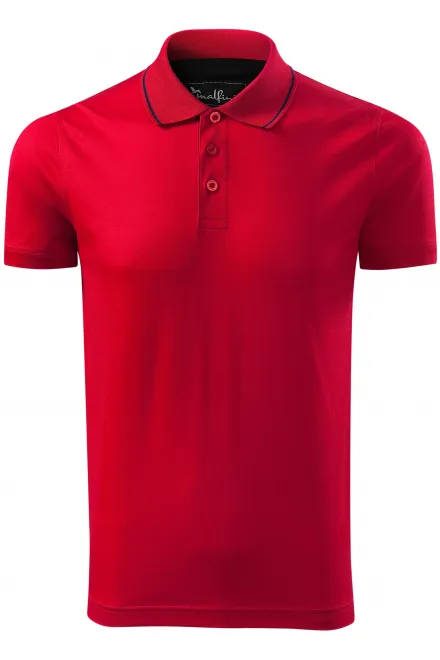 Muška elegantna mercerizirana polo majica - formula red, L