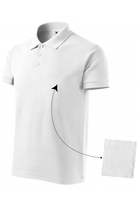 Muška elegantna polo majica, bijela, majice za tisak