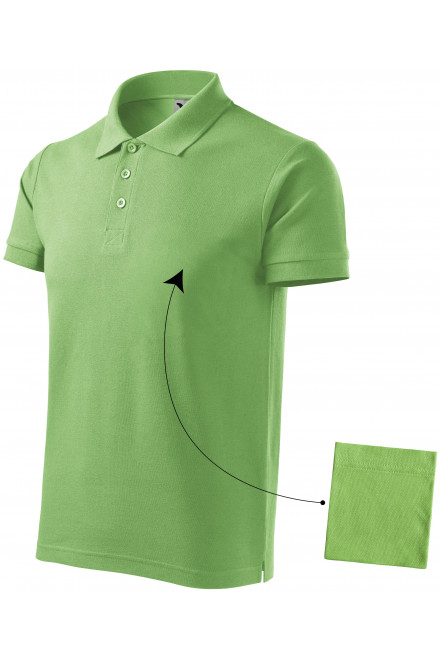 Muška elegantna polo majica, grašak zeleni, majice bez tiska