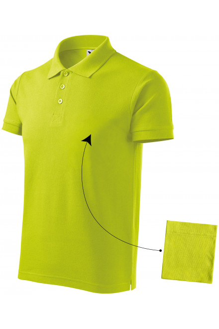Muška elegantna polo majica, limeta zelena, muške polo majice