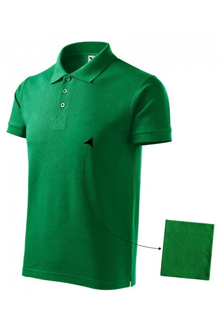 Muška elegantna polo majica, trava zelena, majice bez tiska