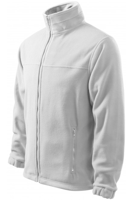 Muška flisova jakna, bijela, bijele hoodice