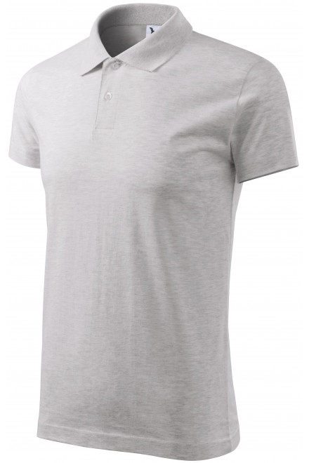 Muška jednostavna polo majica, svijetlo sivi mramor, muške polo majice