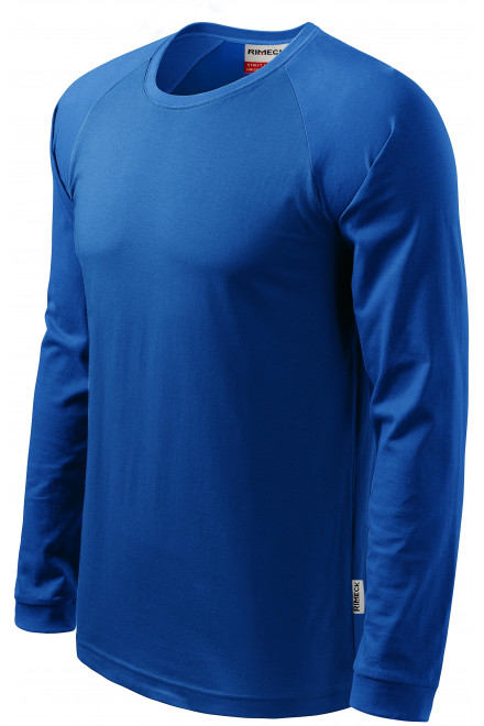 Muška kontrastna majica dugih rukava, kraljevski plava, jednobojne majice
