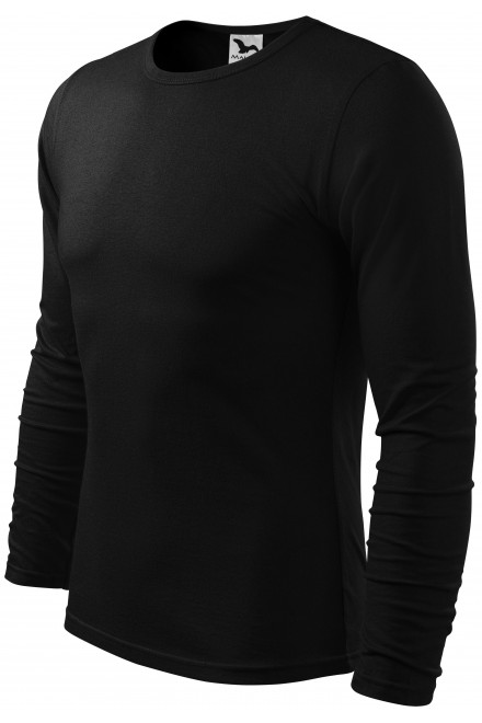 Muška majica dugih rukava, crno, jednobojne majice