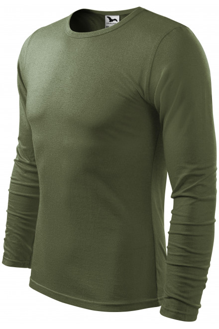 Muška majica dugih rukava, khaki, zelene majice