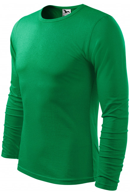 Muška majica dugih rukava, trava zelena, pamučne majice