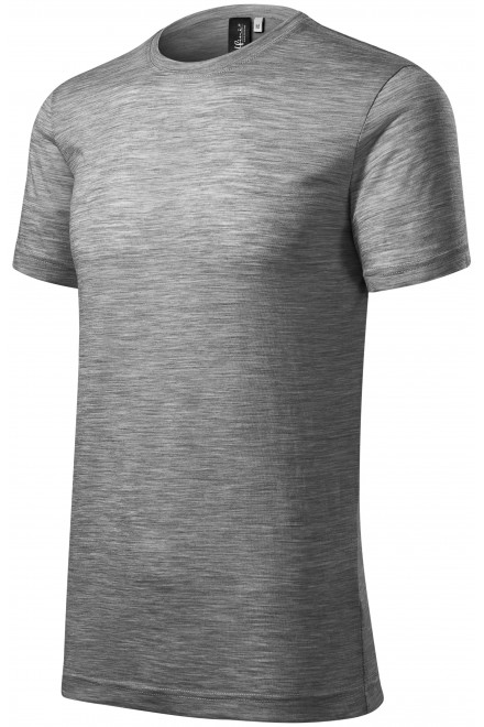 Muška majica od merino vune, tamno sivi mramor, majice za tisak