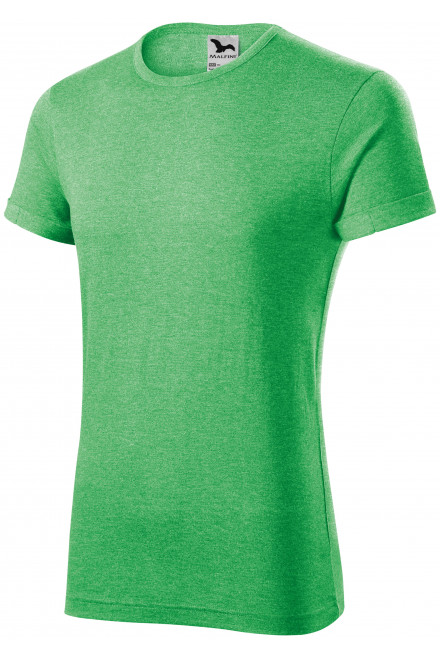 Muška majica s zavrnutim rukavima, zeleni mramor, zelene majice