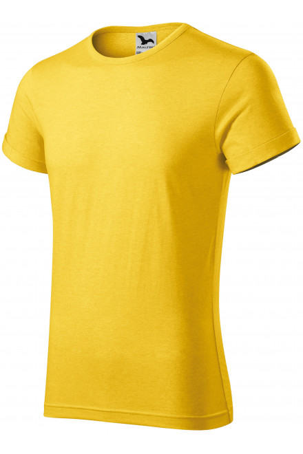 Muška majica s zavrnutim rukavima, žutog mramora, majice bez tiska