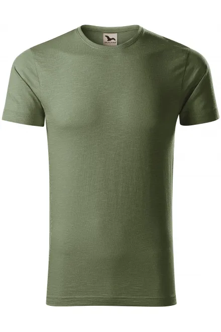 Muška majica, teksturirani organski pamuk - khaki, M