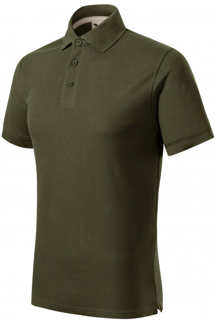 Muška polo majica od organskog pamuka, military, jednobojne majice