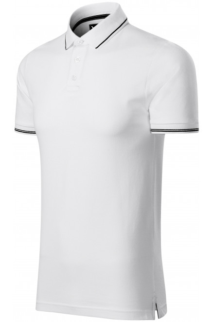 Muška polo majica s kontrastnim detaljima, bijela, muške majice