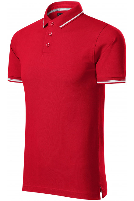 Muška polo majica s kontrastnim detaljima, formula red, jednobojne majice